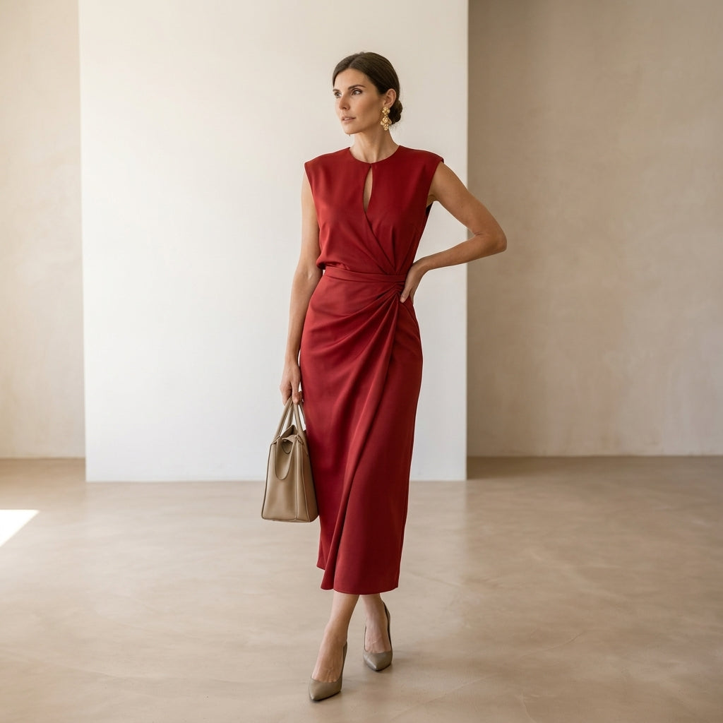 Vestito Elegante Celeste Aura™ – Siluetta Sofisticata