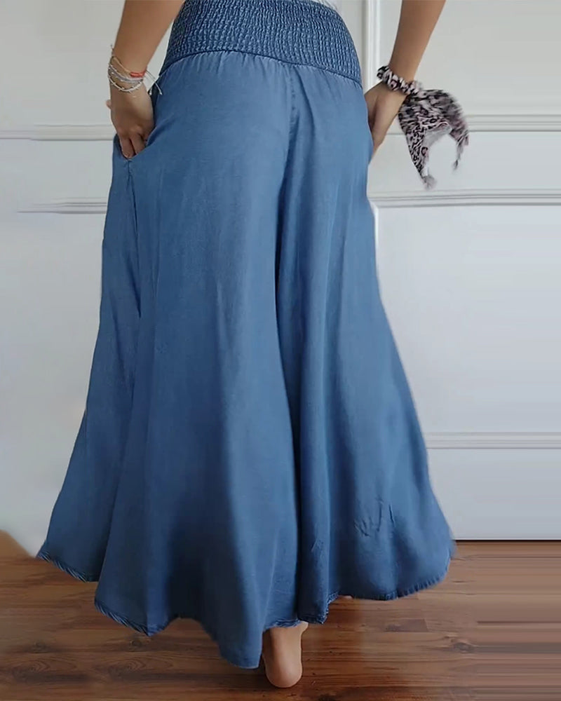 Jasper | Pantaloni a vita alta con effetto smock