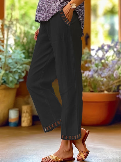Wren – pantaloni cropped dal taglio rilassato con dettagli a contrasto