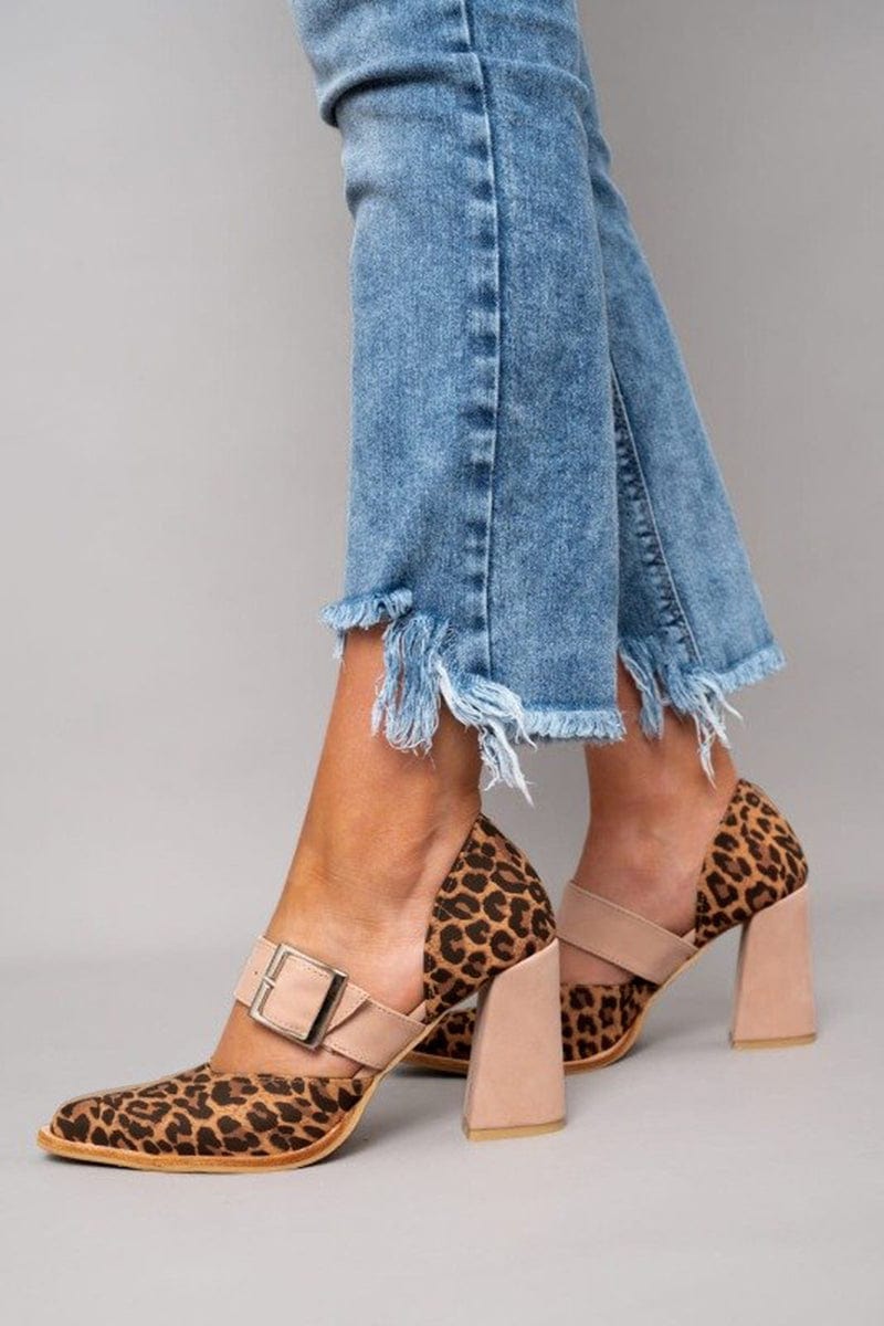 Ilana™ | Bold leopard print block heels