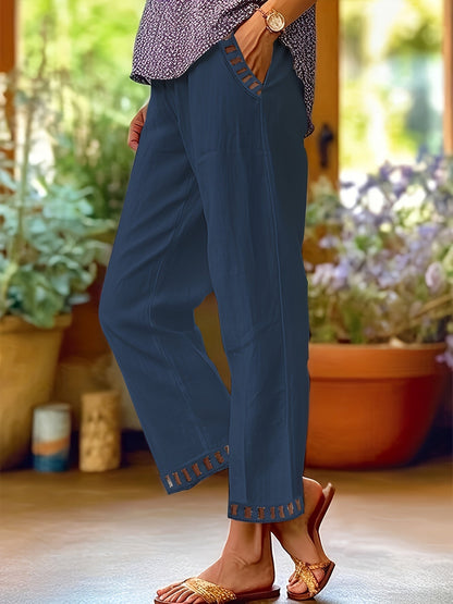 Wren – pantaloni cropped dal taglio rilassato con dettagli a contrasto