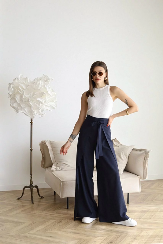 ARIANE – Women's linen long trousers