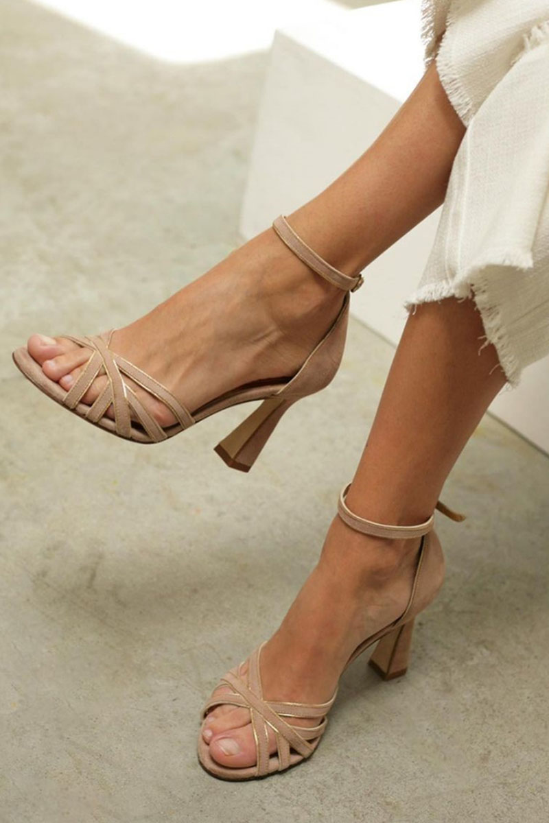 Victoria™ | Patchwork Rounded Toe Slim Heels