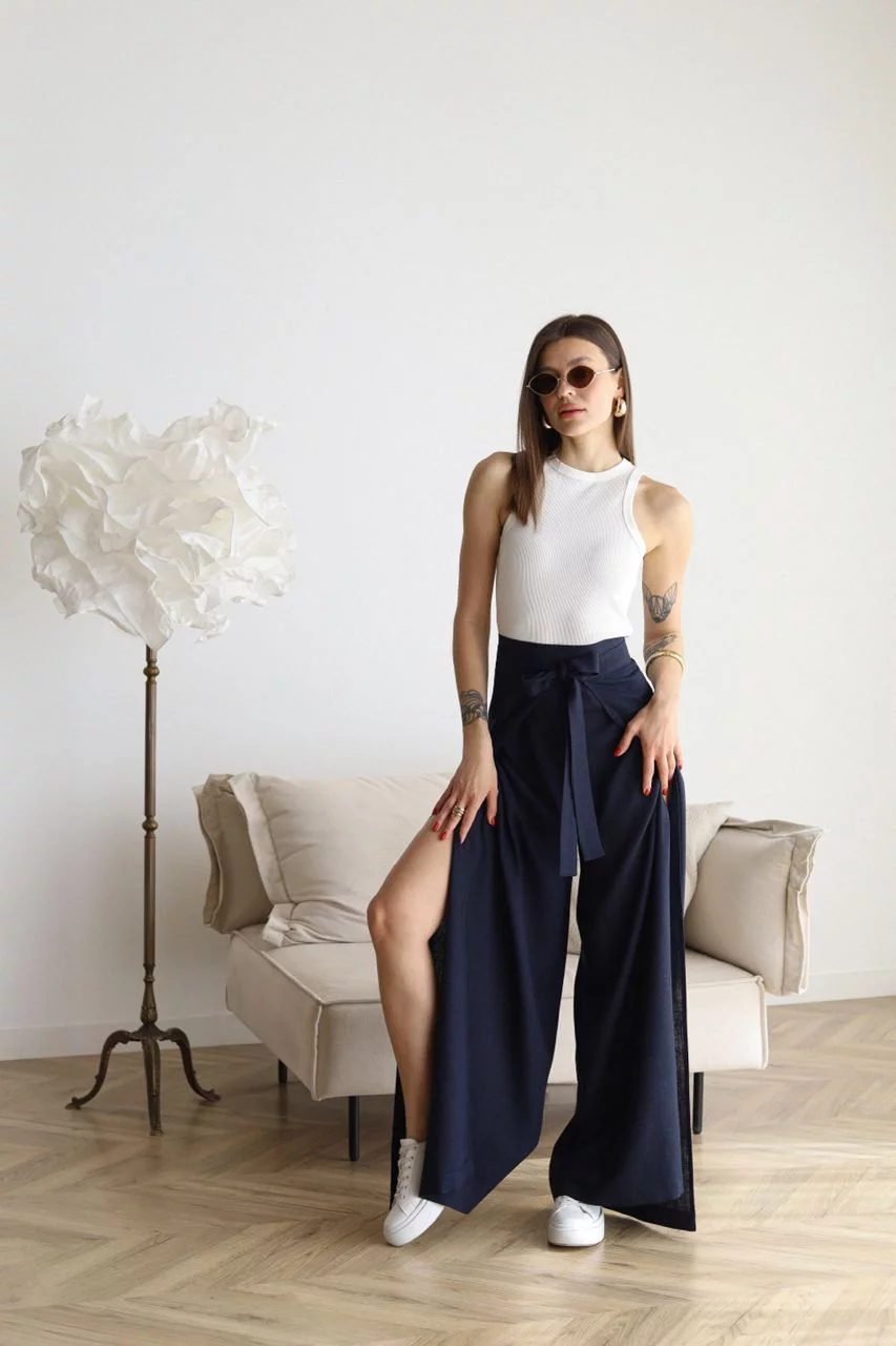 ARIANE – Women's linen long trousers