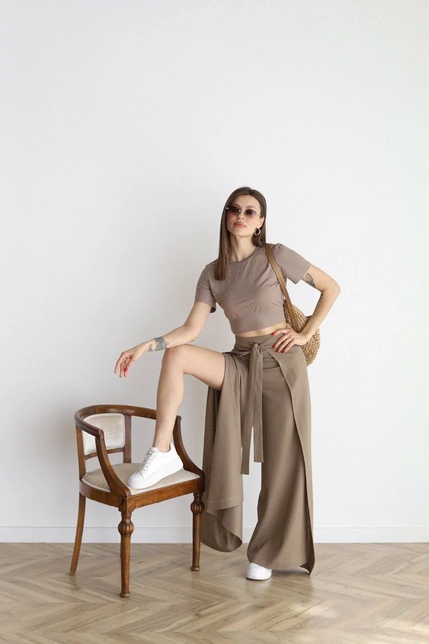 ARIANE – Women's linen long trousers