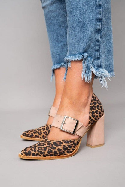 Ilana™ | Bold leopard print block heels