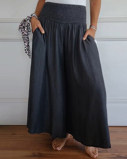 Jasper | Pantaloni a vita alta con effetto smock
