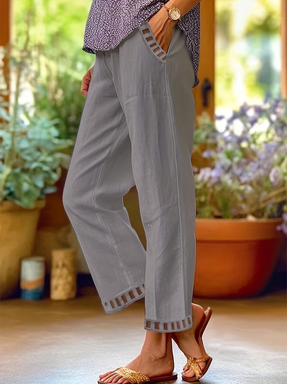 Wren – pantaloni cropped dal taglio rilassato con dettagli a contrasto