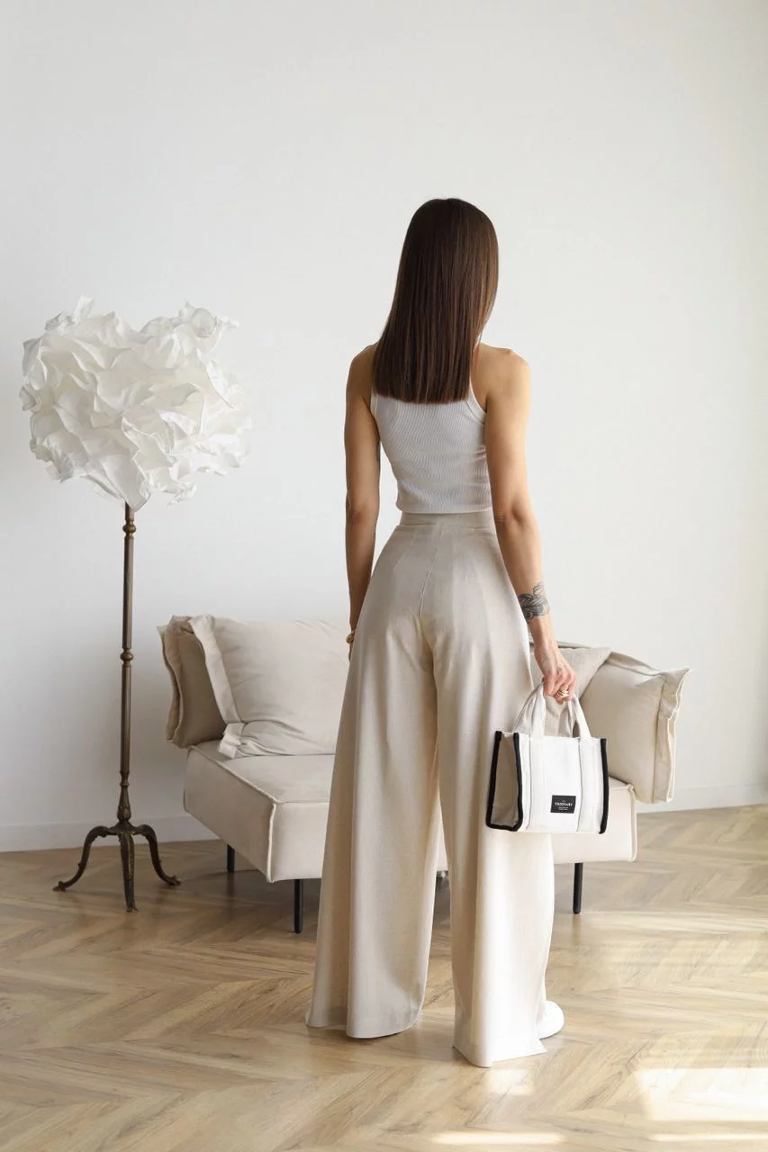 ARIANE – Women's linen long trousers
