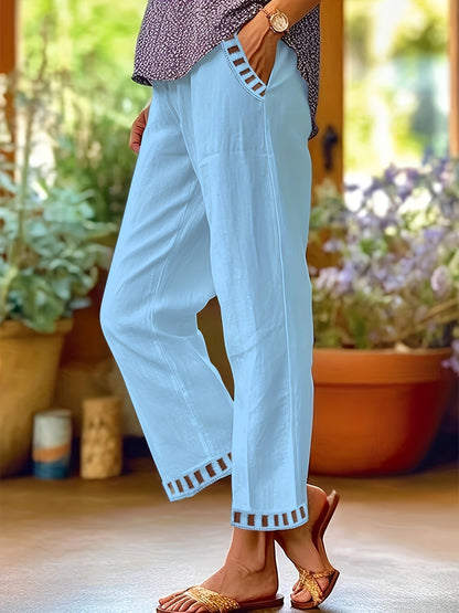 Wren – pantaloni cropped dal taglio rilassato con dettagli a contrasto