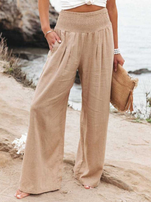 THALIORA – PANTALONI REMI A GAMBA LARGA
