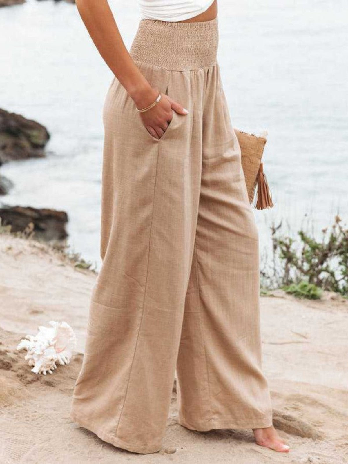 THALIORA – PANTALONI REMI A GAMBA LARGA