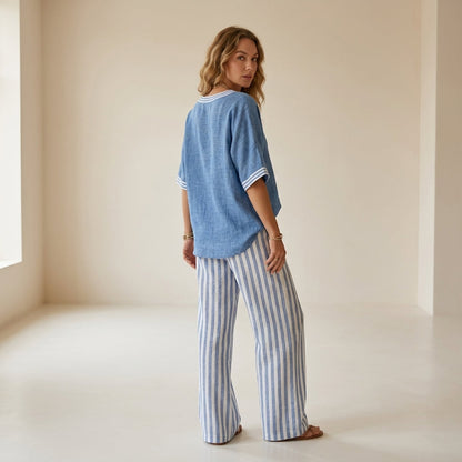 Natalia™ | Completo in lino elegante