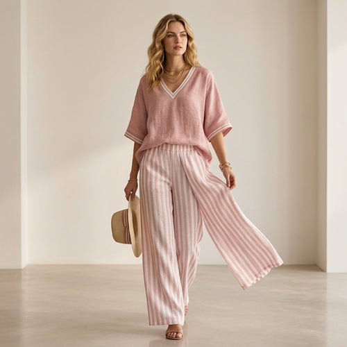 Natalia™ | Completo in lino elegante