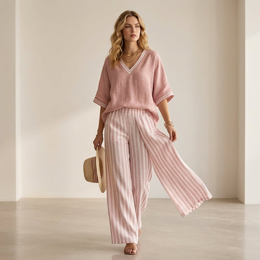 Natalia™ | Completo in lino elegante