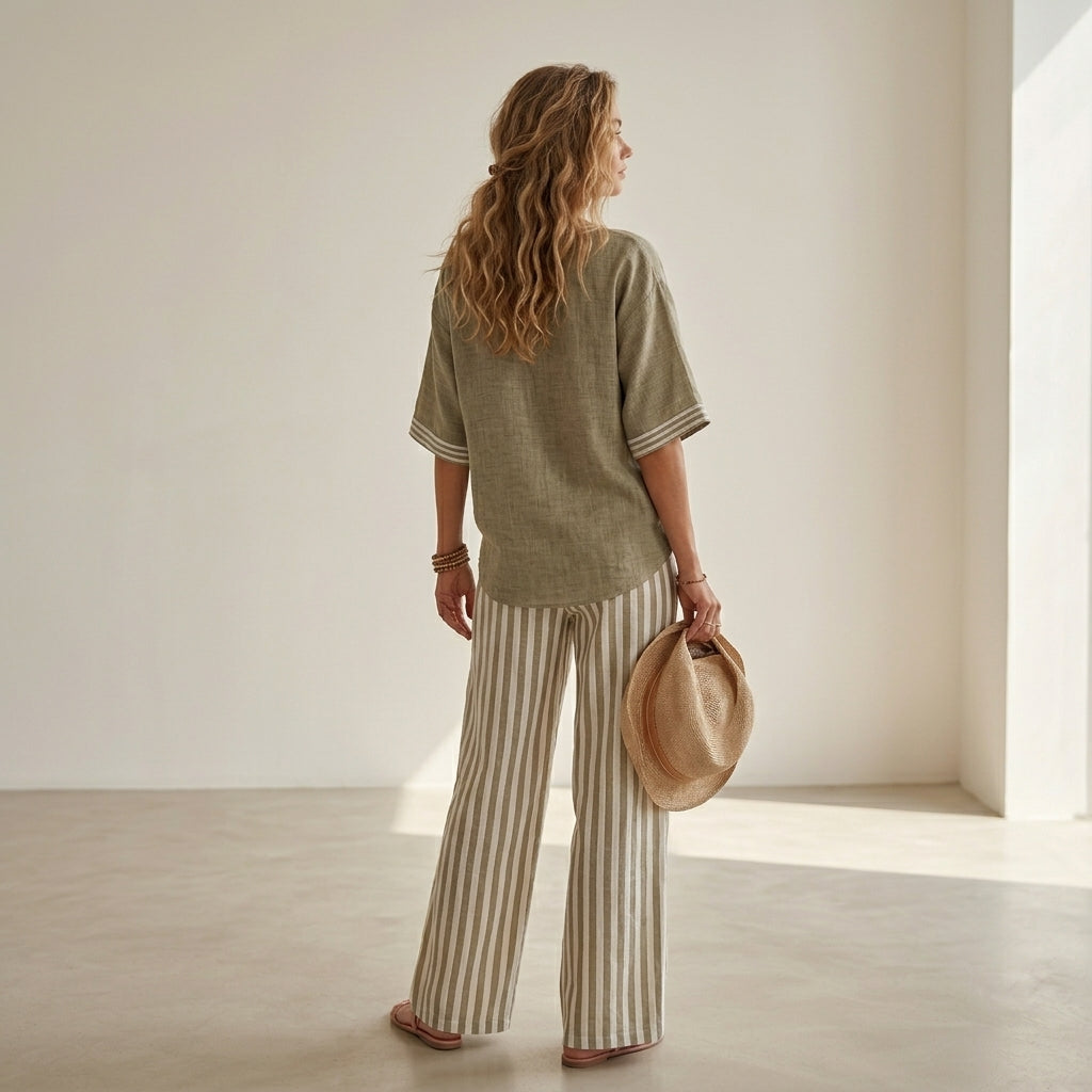 Natalia™ | Completo in lino elegante