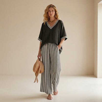 Natalia™ | Completo in lino elegante
