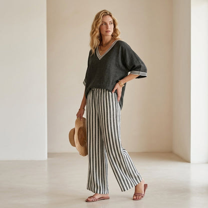Natalia™ | Completo in lino elegante