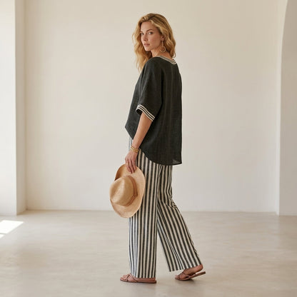 Natalia™ | Completo in lino elegante