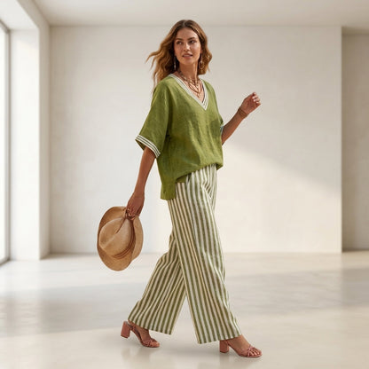 Natalia™ | Completo in lino elegante