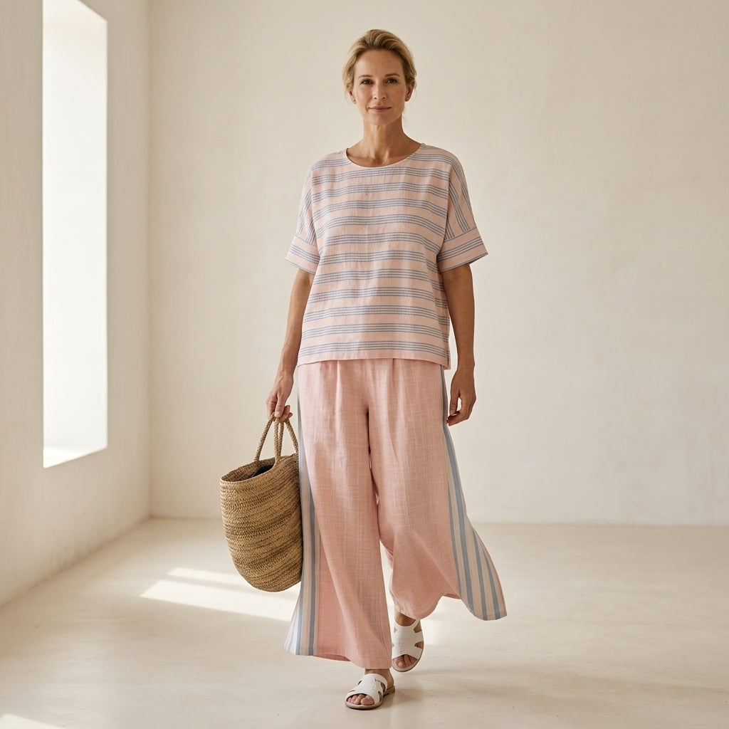 Flaminia - blu elegante, pantaloni morbidi dal taglio raffinato