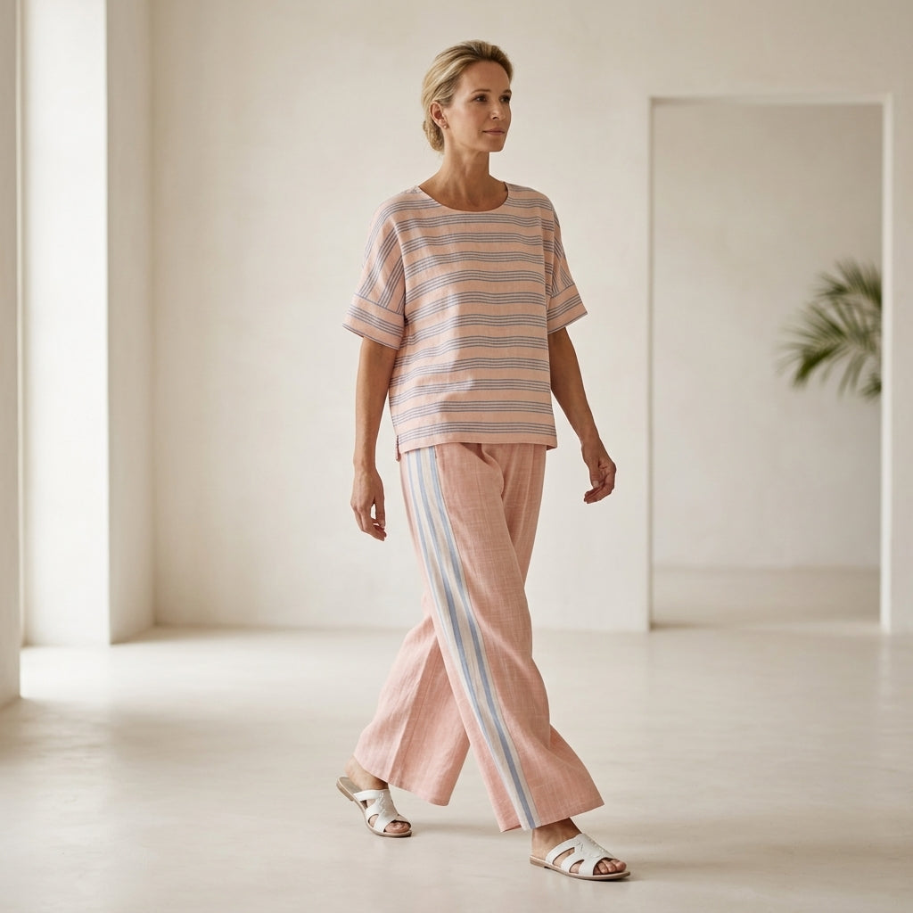 Flaminia - blu elegante, pantaloni morbidi dal taglio raffinato