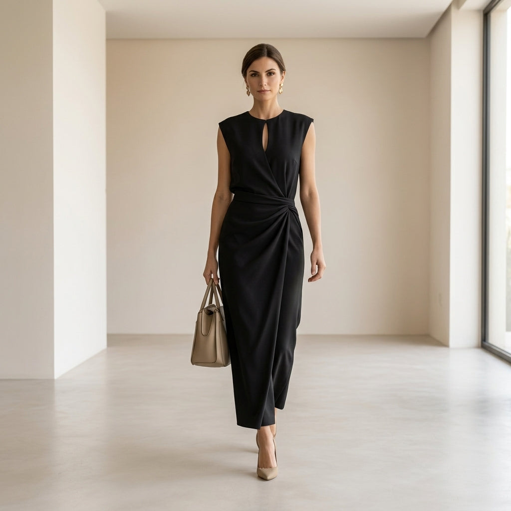 Vestito Elegante Celeste Aura™ – Siluetta Sofisticata