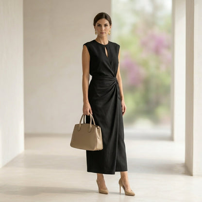 Vestito Elegante Celeste Aura™ – Siluetta Sofisticata