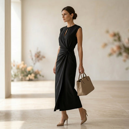 Vestito Elegante Celeste Aura™ – Siluetta Sofisticata