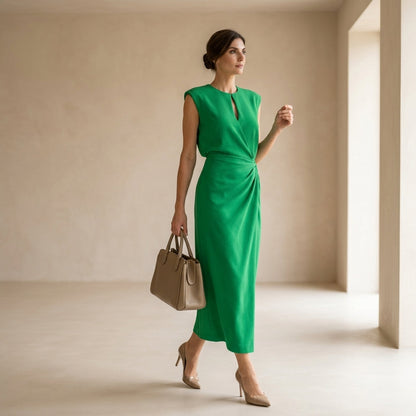 Vestito Elegante Celeste Aura™ – Siluetta Sofisticata