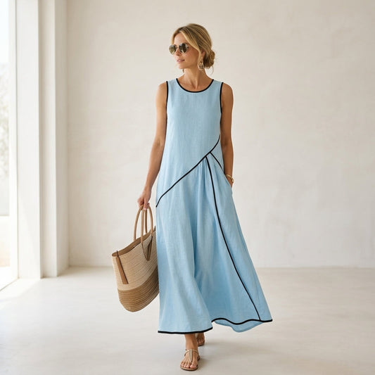 Dalia Atelier™ Abito elegante a righe