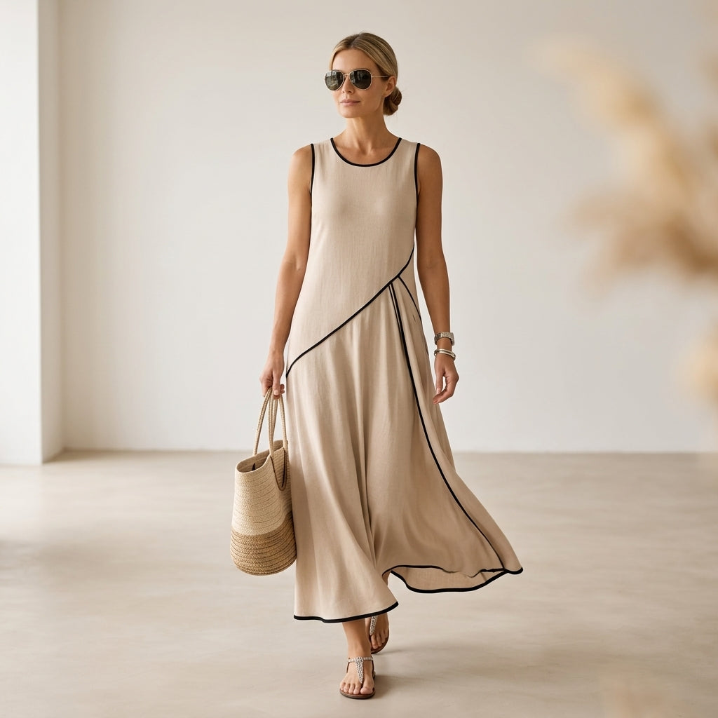 Dalia Atelier™ Abito elegante a righe