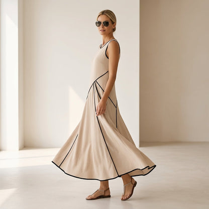 Dalia Atelier™ Abito elegante a righe