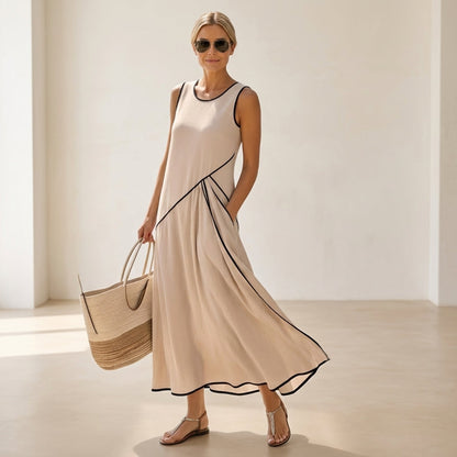 Dalia Atelier™ Abito elegante a righe