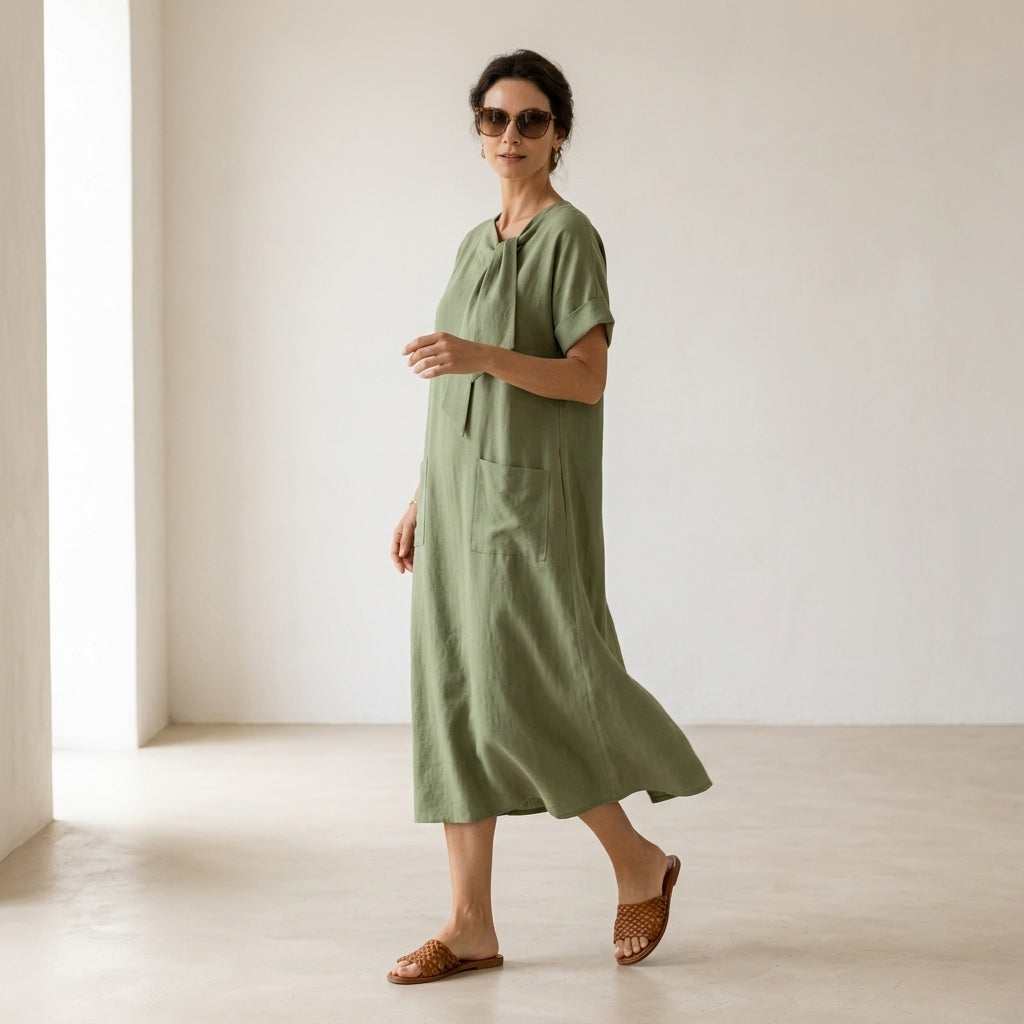 Dalia Atelier™ Abito Elegante con Tasche