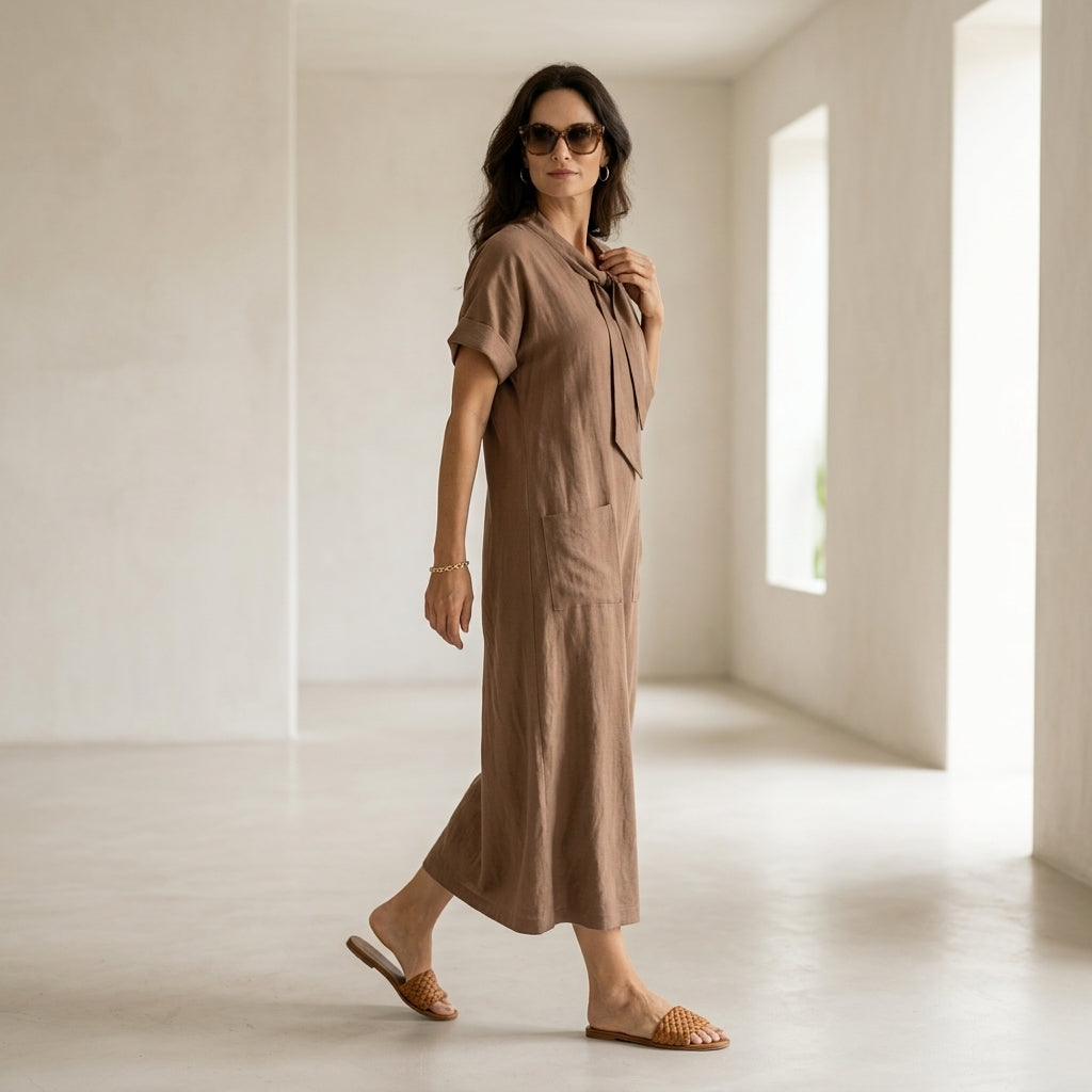 Dalia Atelier™ Abito Elegante con Tasche