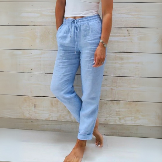 Allison - Luxury Linen and Cotton Tailored Trousers