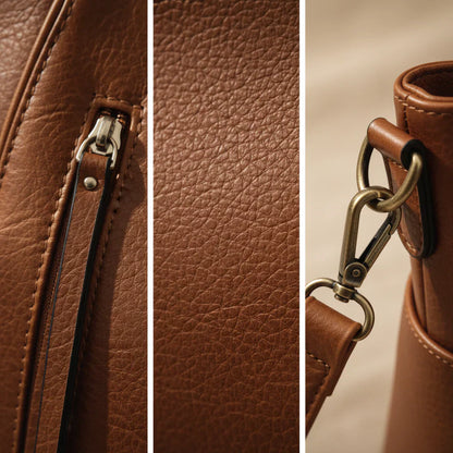Double zip shoulder bag