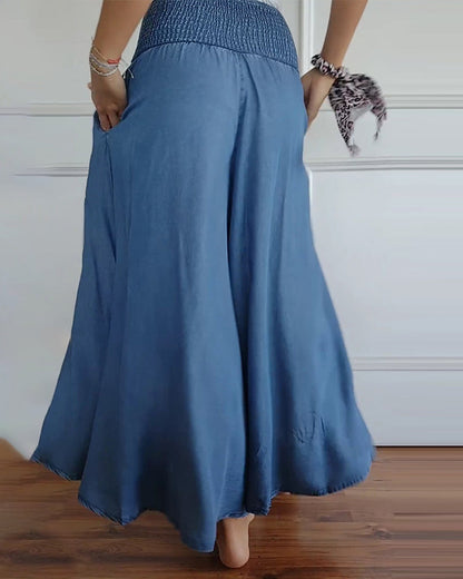 Jasper | Pantaloni a vita alta con effetto smock
