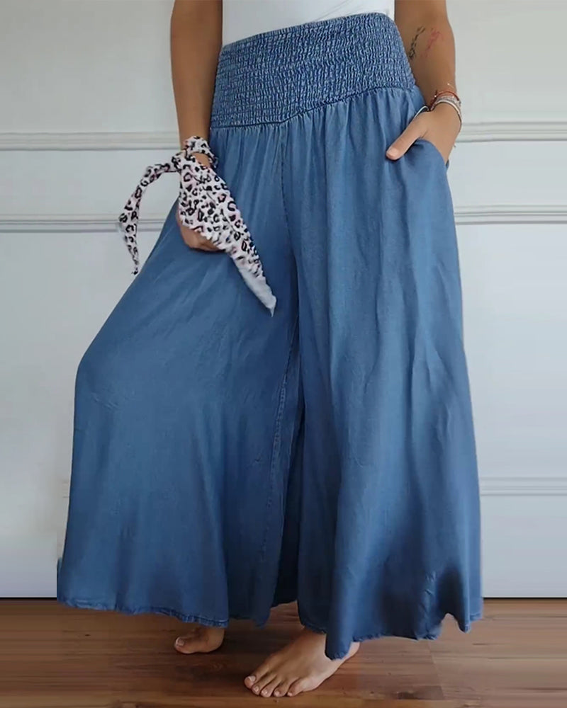 Jasper | Pantaloni a vita alta con effetto smock