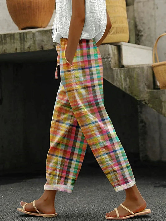 ZENARIA – COMFORTABLE STRIPED TROUSERS