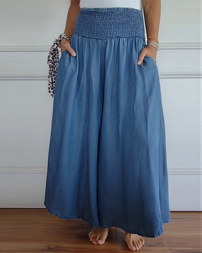 Jasper | Pantaloni a vita alta con effetto smock