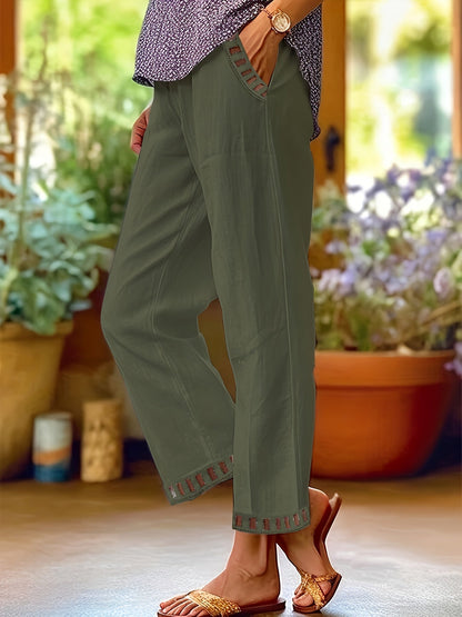 Wren – pantaloni cropped dal taglio rilassato con dettagli a contrasto