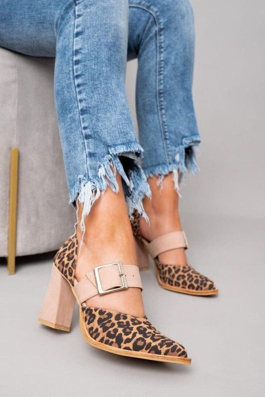 Ilana™ | Bold leopard print block heels